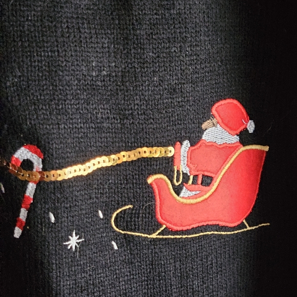 Karen Scott Christmas sweater size 2X lots of sparkling sequins - Picture 8 of 15